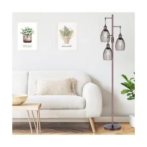 Lámpara de pie regulable 3 bombillas LED Edison de 800LM_5