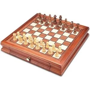 AMEROUS Juego de ajedrez magnético de madera de 12.8_4