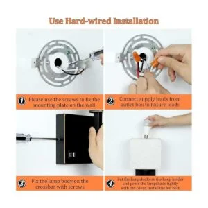 Aplique de pared luz de montaje en pared con puerto USB_4