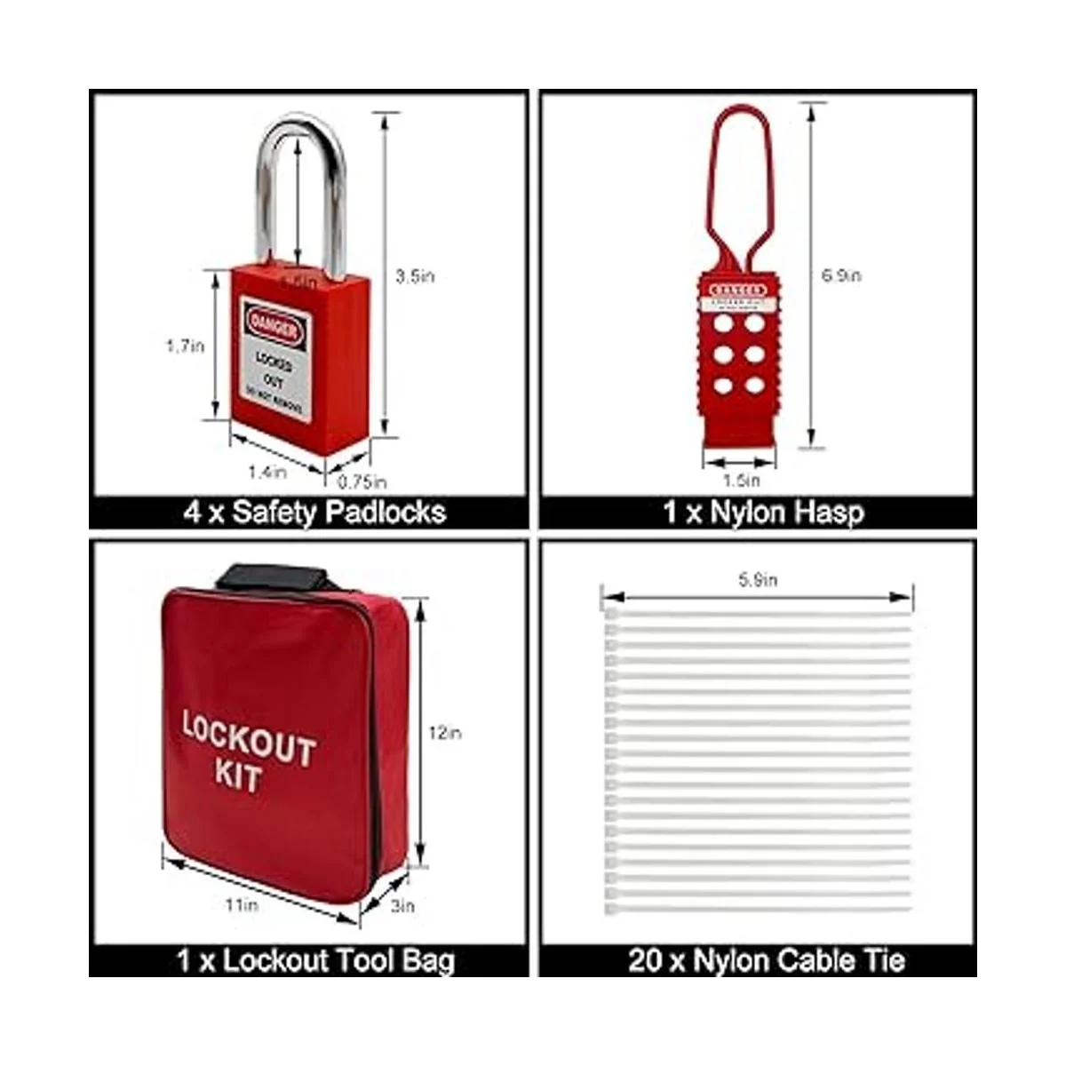 Kit de etiquetado de bloqueo eléctrico Loto Bloqueo de_3