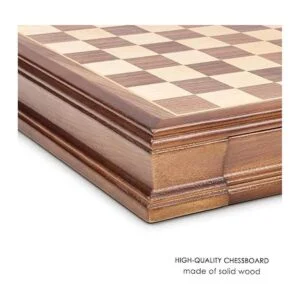 AMEROUS Juego de ajedrez magnético de madera de 12.8 x_6