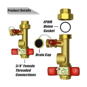 Kit de válvula de servicio de calentador de agua sin_5