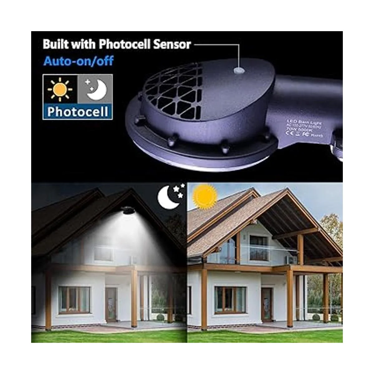 SERWING Luz LED de granero de 120 W Iluminación LED para_3