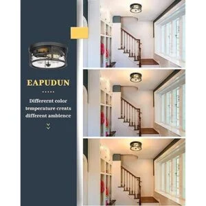 EAPUDUN Lámpara de techo de montaje empotrado de 12_3