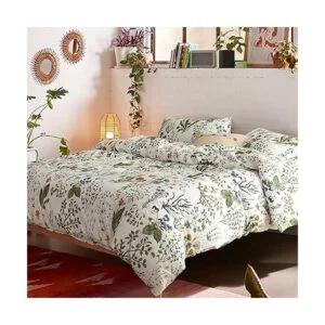 ECOCOTT Juego de funda de edredón floral tamaño Queen 3_2