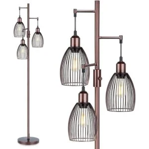 Lámpara de pie regulable 3 bombillas LED Edison de 800LM_1