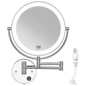 Benbilry Espejo de maquillaje LED de 9 pulgadas de doble_1