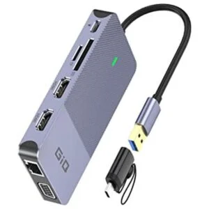 Estación de acoplamiento USB GIQ USB C Hub USB 3.0 a doble_1
