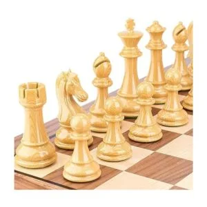 AMEROUS Piezas de ajedrez con peso de alto polímero con_4