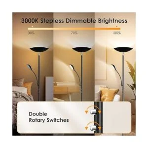 BoostArea Lámpara de pie LED de 20 W2000 LM lámpara de_2