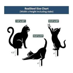 RealSteel Garden Cat Art Paquete de 3 unidades_6