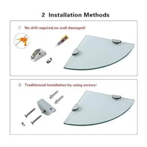 Paquete de 4 estantes de cristal templado de 0.315 in de_6