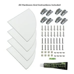 Paquete de 4 estantes de cristal templado de 0.315 in de_5