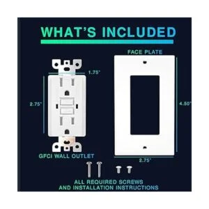 GFCI Receptáculo de salida blanca salida GFCI resistente_7