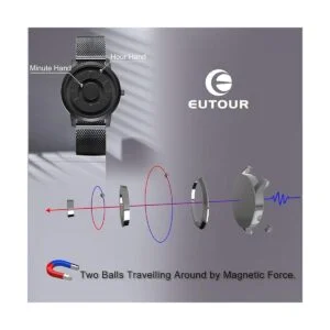 EUTOUR Relojes de pulsera de acero inoxidable para hombre_3