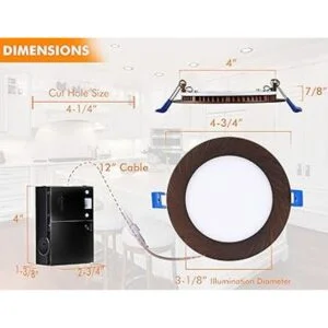 Cloudy Bay Lámpara de techo empotrada LED ultrafina 4_5