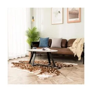 Alfombra de piel de vaca sintética para el hogar sala de_2