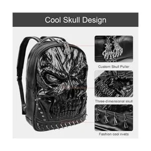 Mochila 3D Calavera negra B L_4