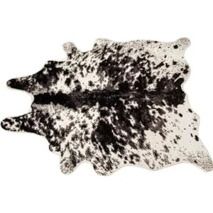 MustMat Alfombra de piel de vaca color blanco y negro_4