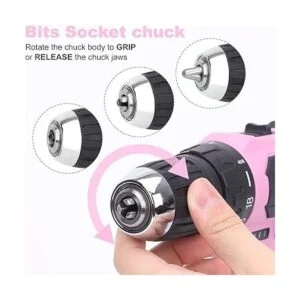 FASTPRO Juego de taladro rosa juego de taladro_5