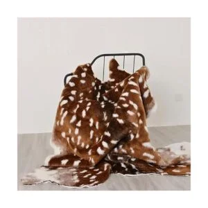 Alfombra de piel de vaca sintética para el hogar sala de_5