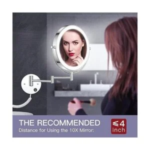 Benbilry Espejo de maquillaje LED de 9 pulgadas de doble_6