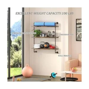 Helsin Estante industrial de 3 niveles estantes flotantes_5