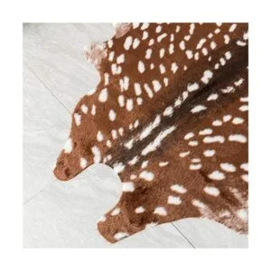 Alfombra de piel de vaca sintética para el hogar sala de_4