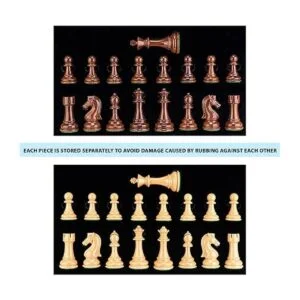 AMEROUS Piezas de ajedrez con peso de alto polímero con_6