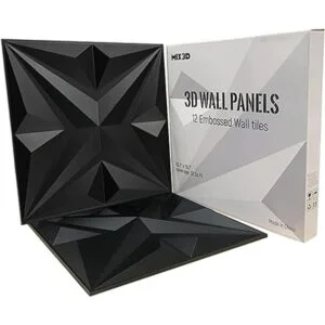 MIX3D Panel de pared 3D paneles de pared 3D de PVC negro_6