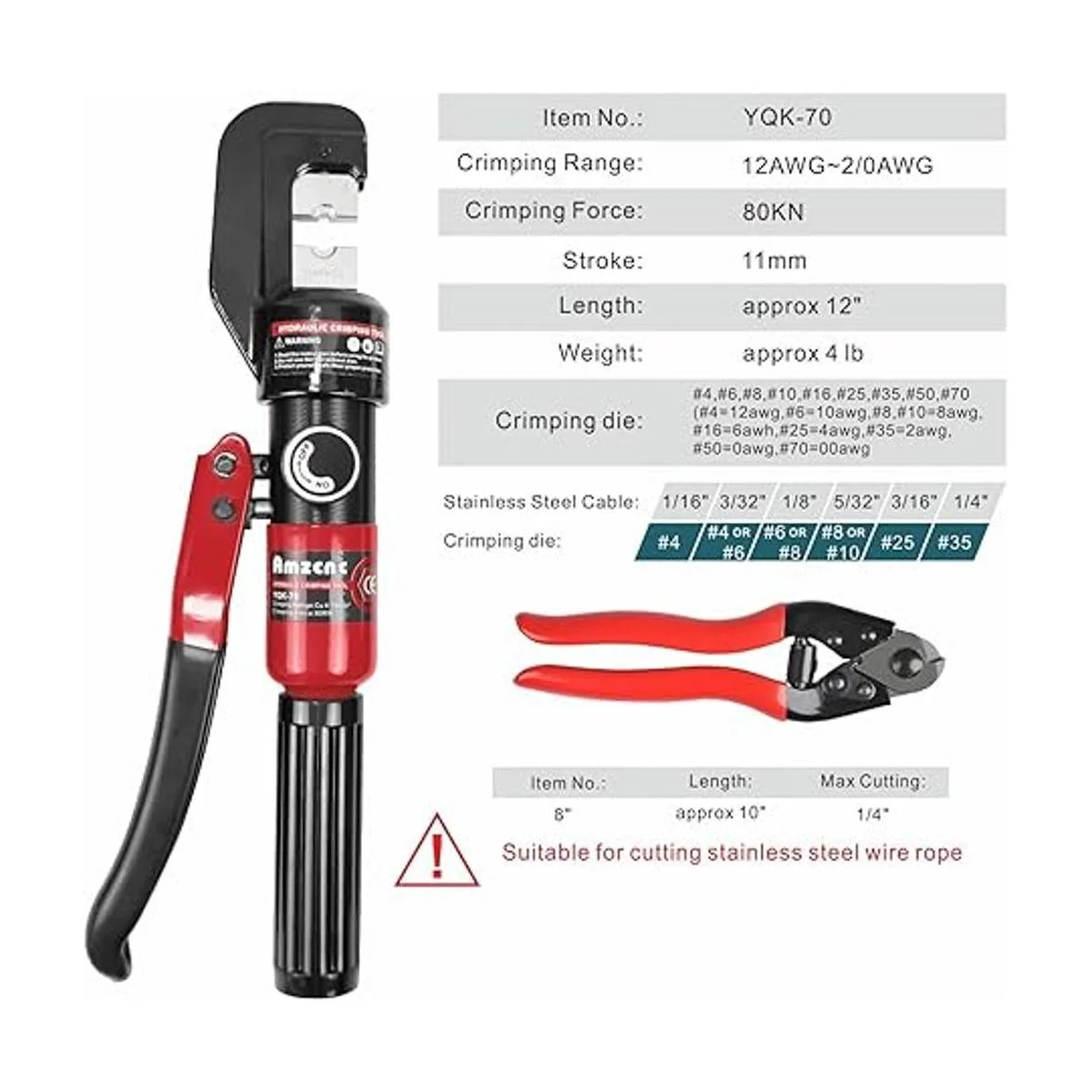AMZCNC Herramienta de engarzado manual hidráulico para_2