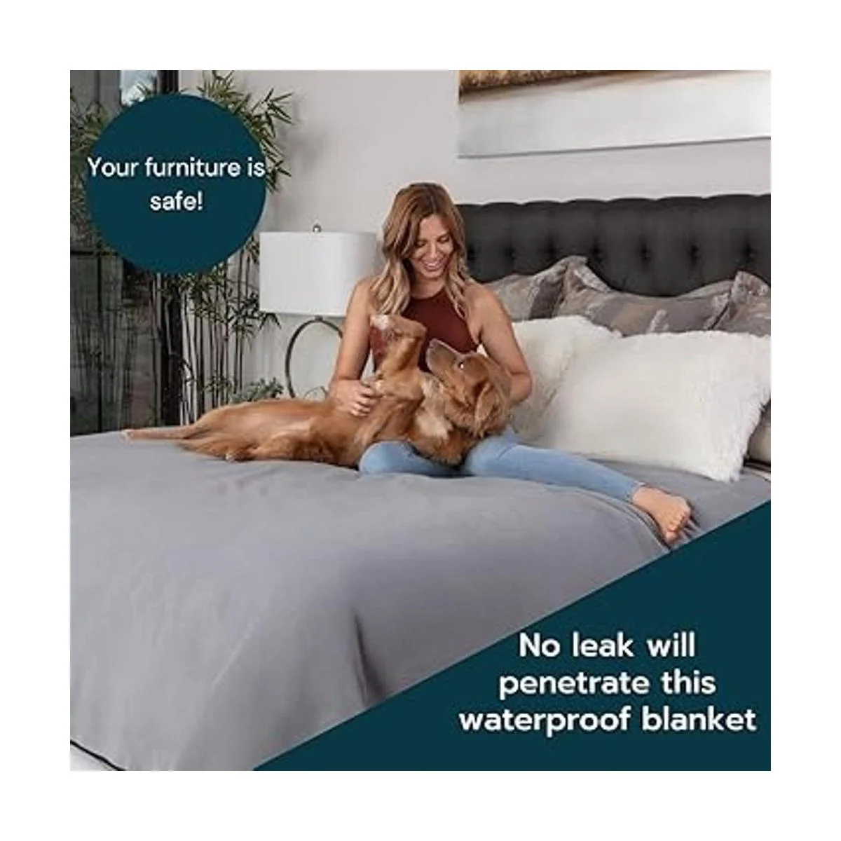 Funda impermeable para manta de 60 x 80 pulgadas para_4