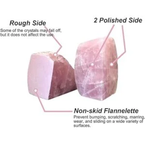 MOGEMT Sujetalibros de cristal rosados resistentes y_3