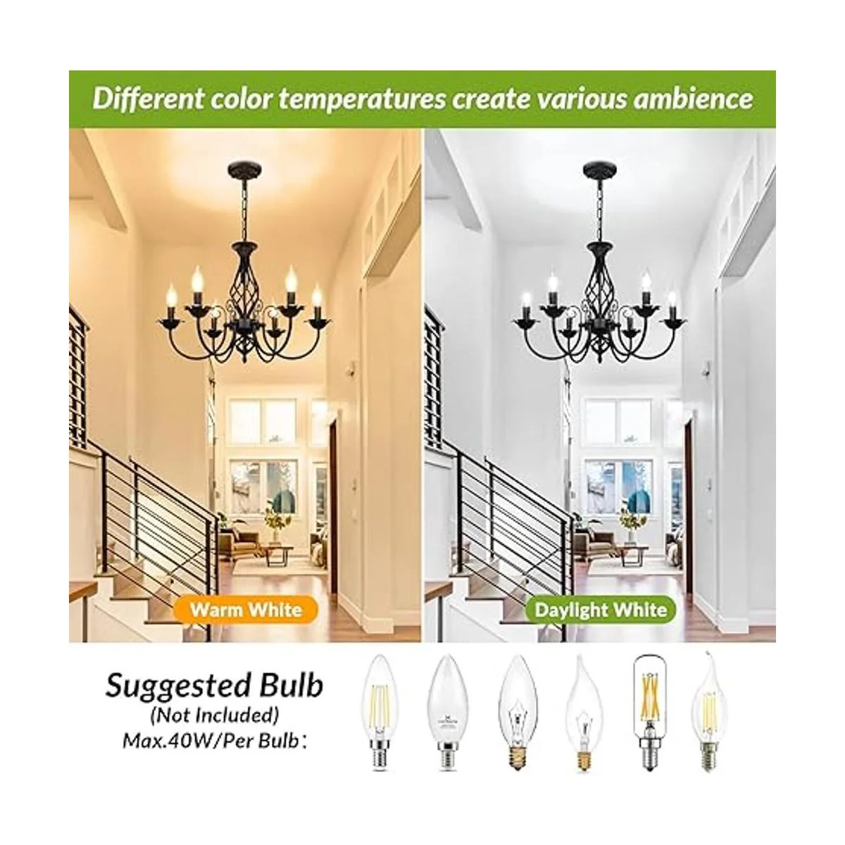 Candelabro de 6 luces para sala de estar lámpara de techo_3