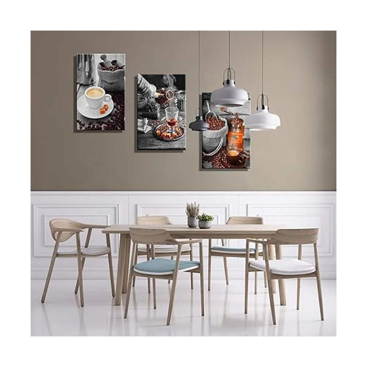 Taza de café en grano de café para decoración de pared_3