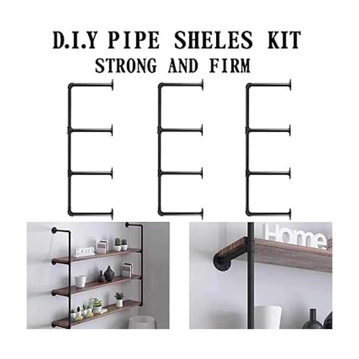 HITOMEN 3 estantes de hierro industriales 42 pulgadas de_4