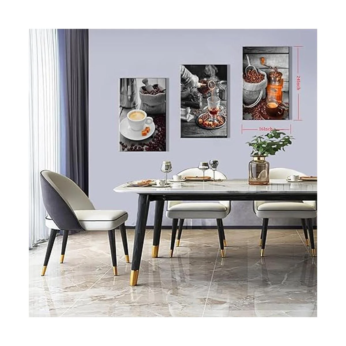 Taza de café en grano de café para decoración de pared_2