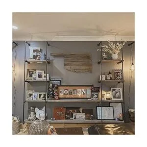 HITOMEN 3 estantes de hierro industriales 42 pulgadas de_6