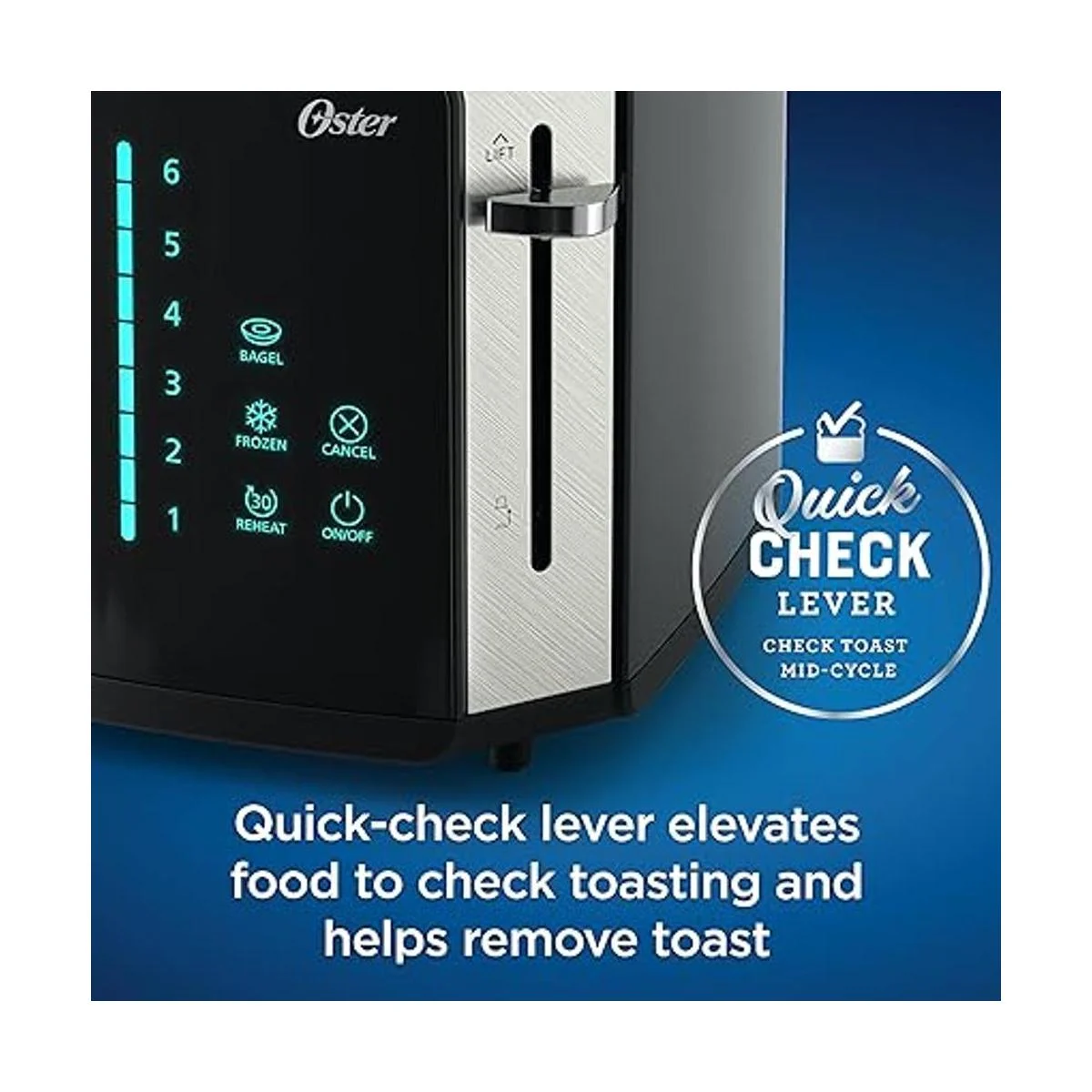 Oster Tostadora de 2 rebanadas con tecnología Easy Touch y_6