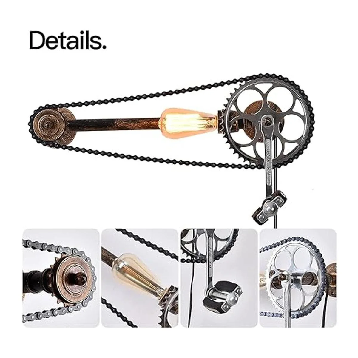 Lámpara de pared rústica con base E26 Edison estilo_2