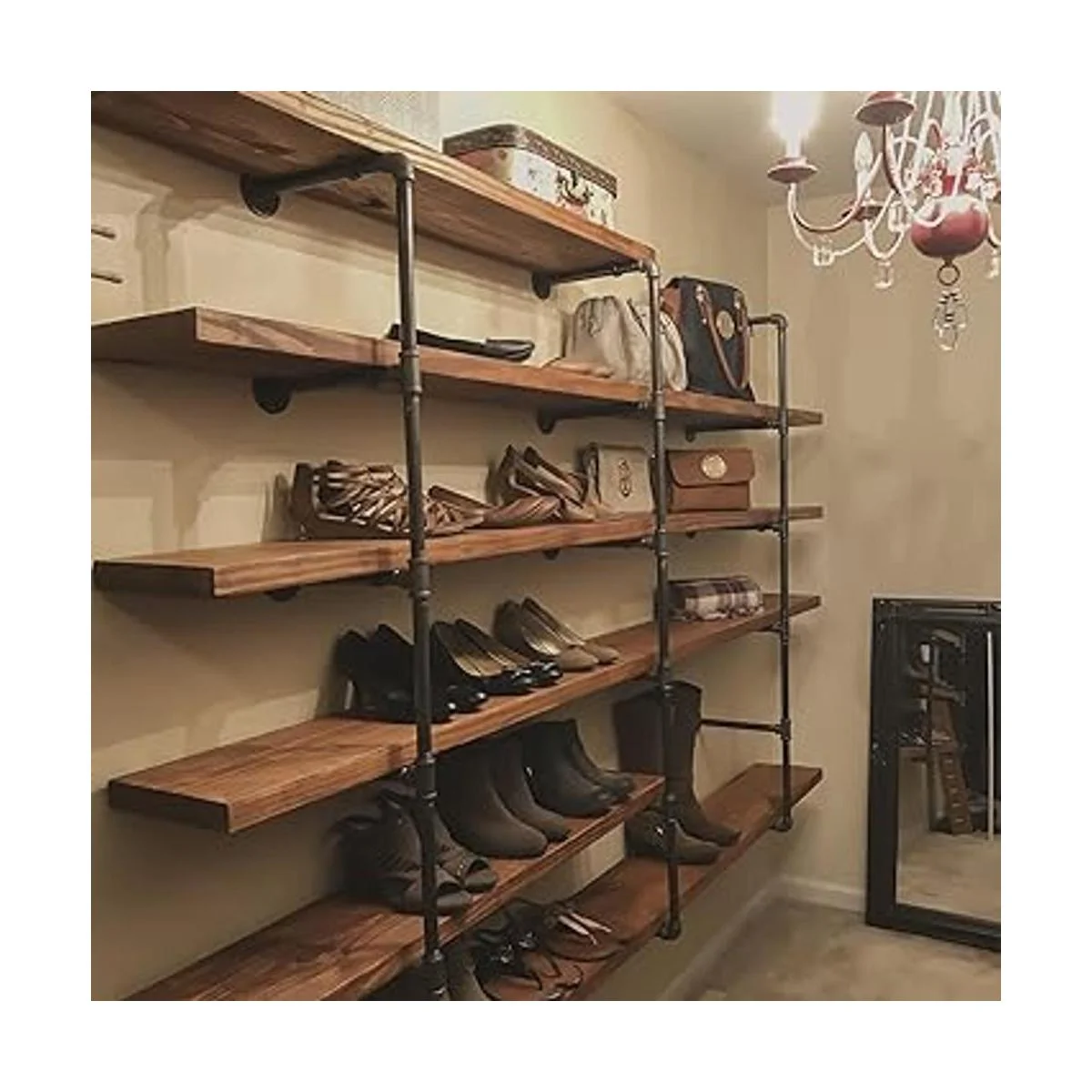 HITOMEN 3 estantes de hierro industriales 42 pulgadas de_5