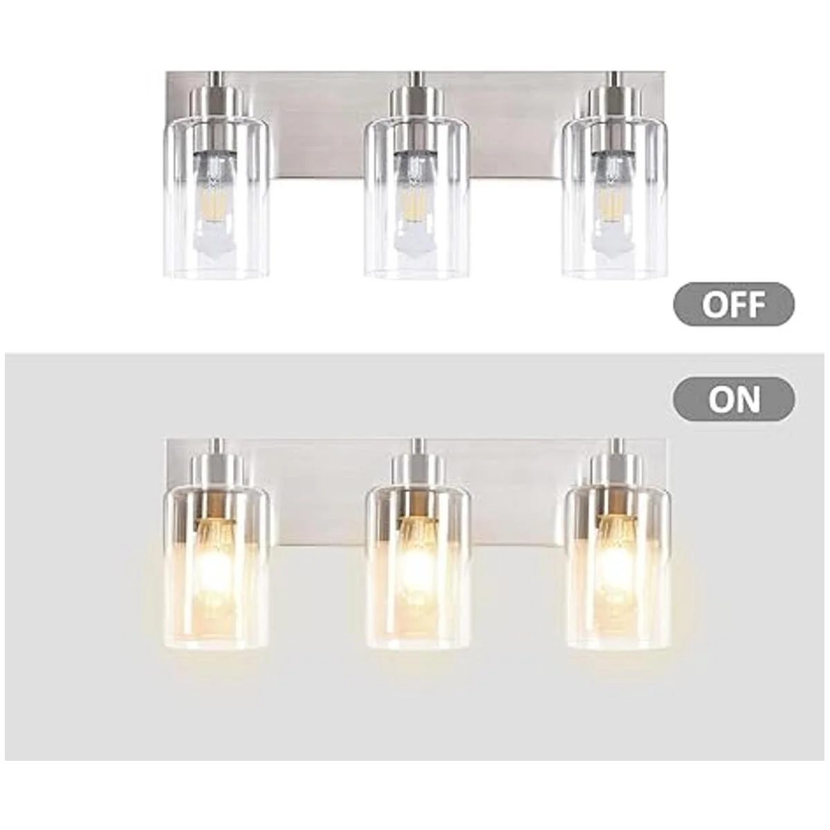 KW73013 Accesorios de tocador de baño de 3 luces moderno_5