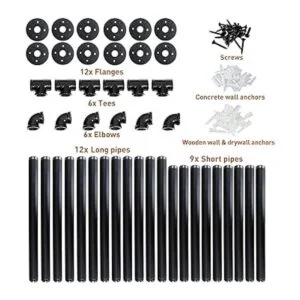 HITOMEN 3 estantes de hierro industriales 42 pulgadas de_3