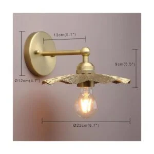 Pathson Aplique de pared de metal vintage con acabado de_4