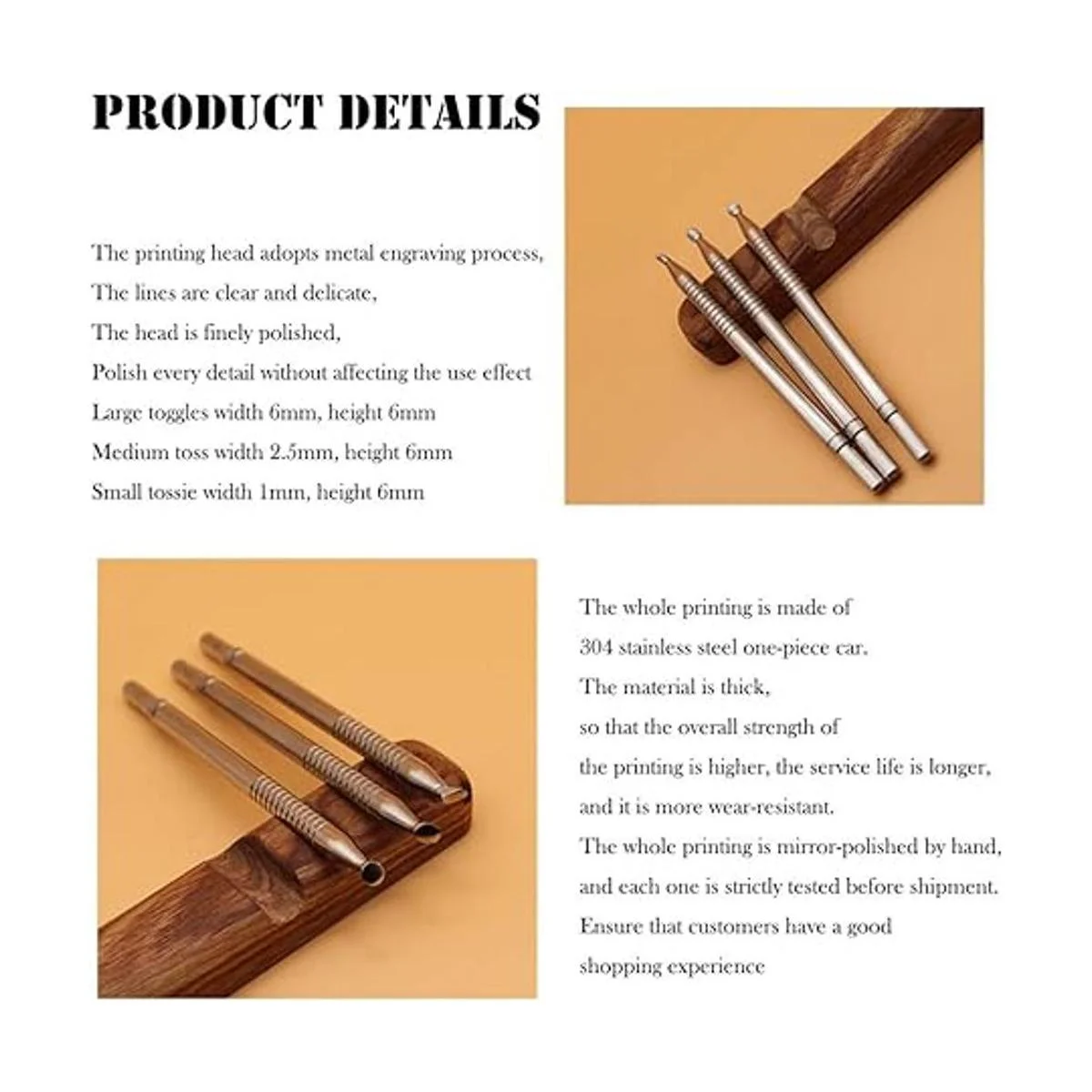 Herramientas de sello de cuero de acero inoxidable 304_4