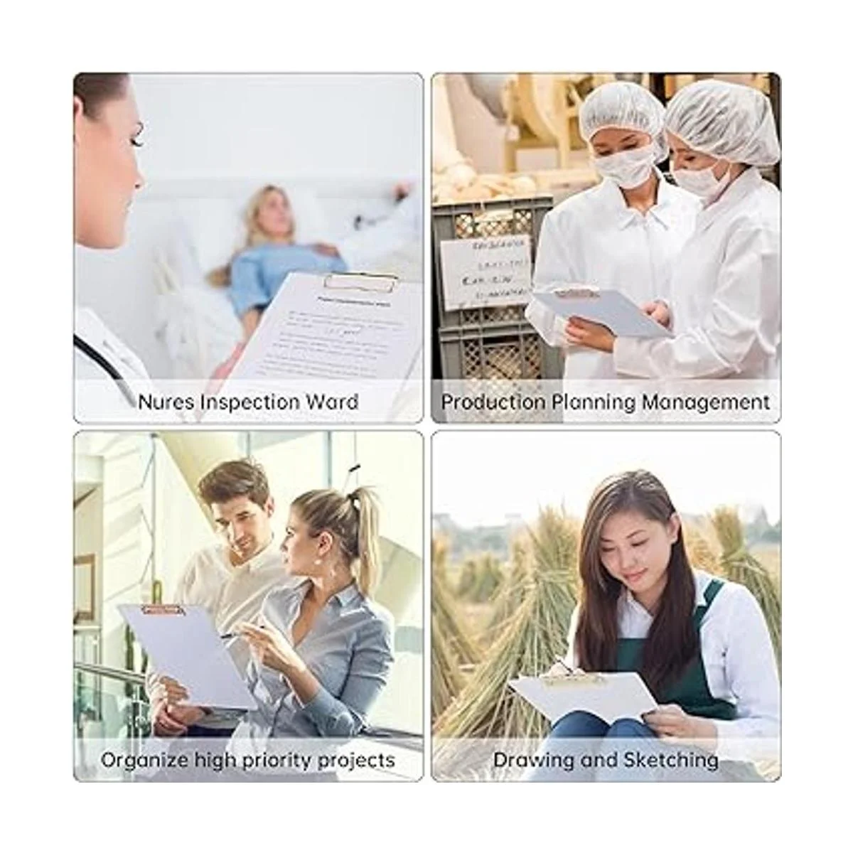 Moocci Portapapeles transparentes de acrílico grueso con_6