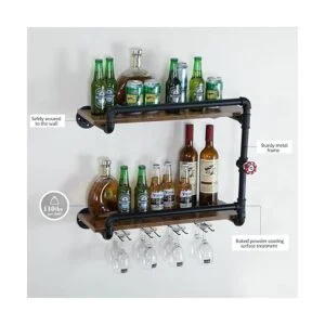 BOTAOYIYI Estante para vino montado en la pared de 2_5