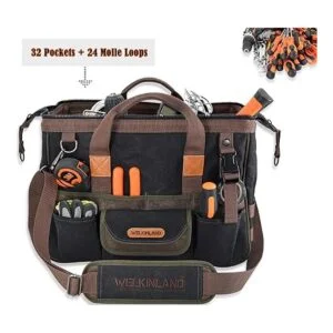 Bolsa de herramientas de lona encerada de 32 bolsillos_2