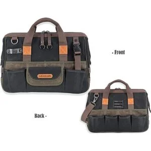 Bolsa de herramientas de lona encerada de 32 bolsillos_6