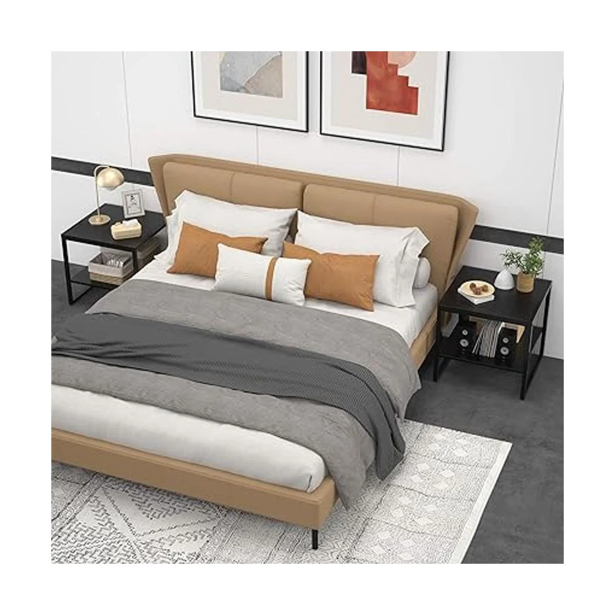 Homieasy Mesa auxiliar mesa auxiliar cuadrada de 20_4